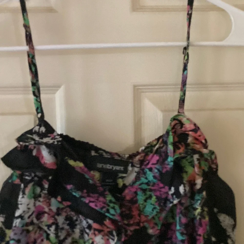 Lane Bryant Black and Pink Ruffled Camisole - Picture 2 of 2